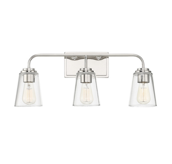 Bathroom Fixtures Three Lights by Meridian ( 446 | M80044PN Mbath ) 
