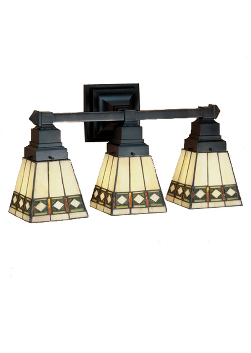 Bathroom Fixtures Three Lights by Meyda Tiffany ( 57 | 48028 Diamond Band Mission ) 