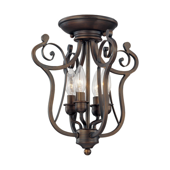 Semi-Flush Mts. Candle by Millennium ( 59 | 1144-RBZ Chateau ) 
