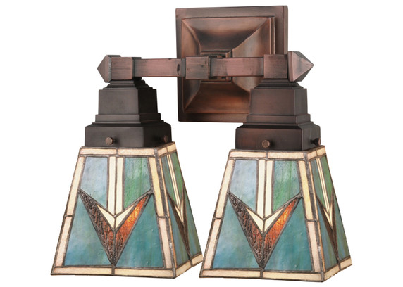 Sconces Double Glass by Meyda Tiffany ( 57 | 48182 Valencia Mission ) 