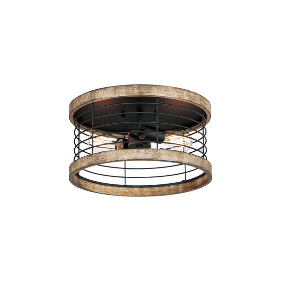 Flush Mounts Cage Style by Maxim ( 16 | 12510DWBK Homestead ) 
