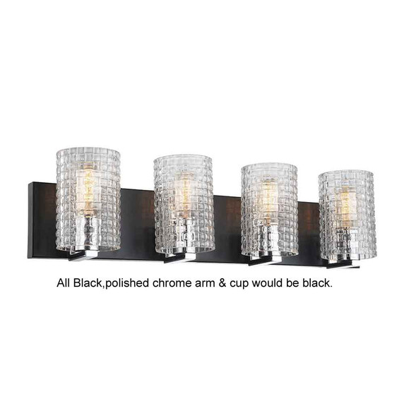 Bathroom Fixtures Four Lights by Maxilite ( 501 | MX 6148-07-4 Haiden ) 