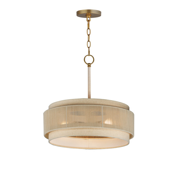 Pendants Drum Shade by Maxim ( 16 | 12813OFNAB Seacliff ) 