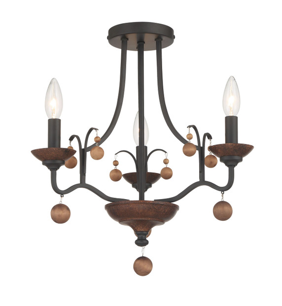 Semi-Flush Mts. Candle by Minka-Lavery ( 7 | 2662-723 Colonial Charm ) 