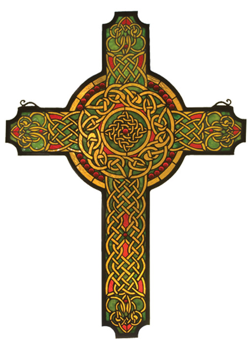 Home Accents Tiffany Windows/Wall Panels by Meyda Tiffany ( 57 | 79986 Jeweled Celtic Cross ) 