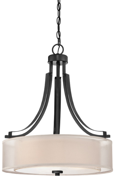 Pendants Drum Shade by Minka-Lavery ( 7 | 4104-66 Parsons Studio ) 