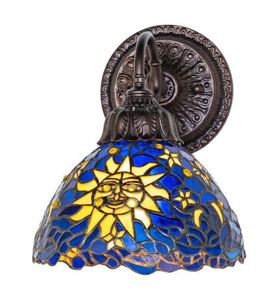 Sconces Single Glass by Meyda Tiffany ( 57 | 274140 Sun, Moon & Stars ) 