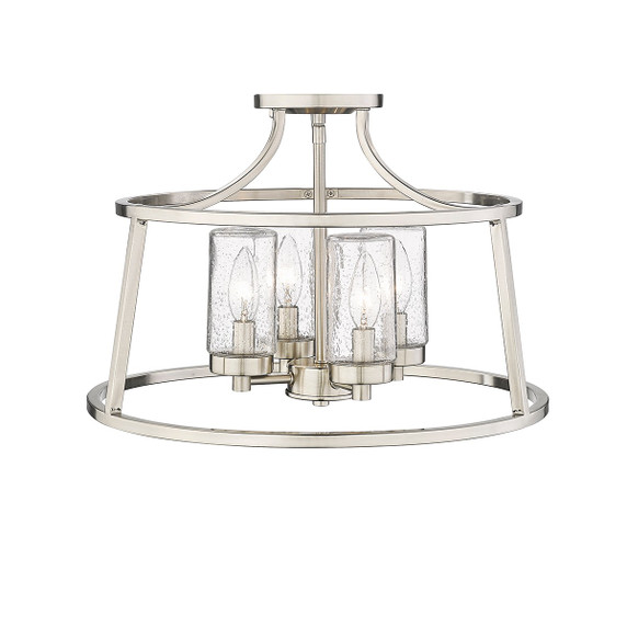 Semi-Flush Mts. Cage by Millennium ( 59 | 4184-BN Errol ) 