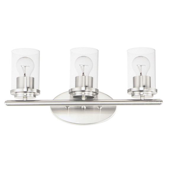 Bathroom Fixtures Three Lights by Maxim ( 16 | 10213CLSN Corona ) 