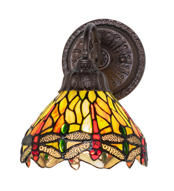 Sconces Single Glass by Meyda Tiffany ( 57 | 274151 Tiffany Hanginghead Dragonfly ) 
