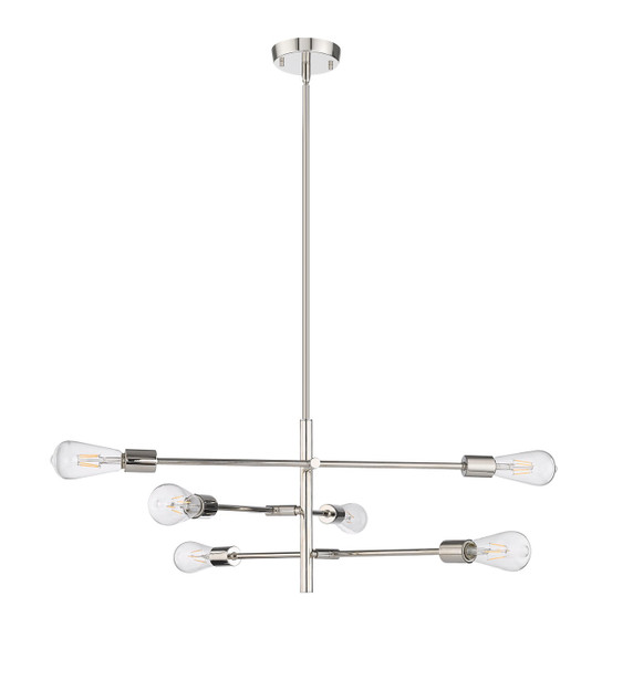 Mid. Chandeliers Geometric/Linear by Millennium ( 59 | 4246-PN Decco ) 