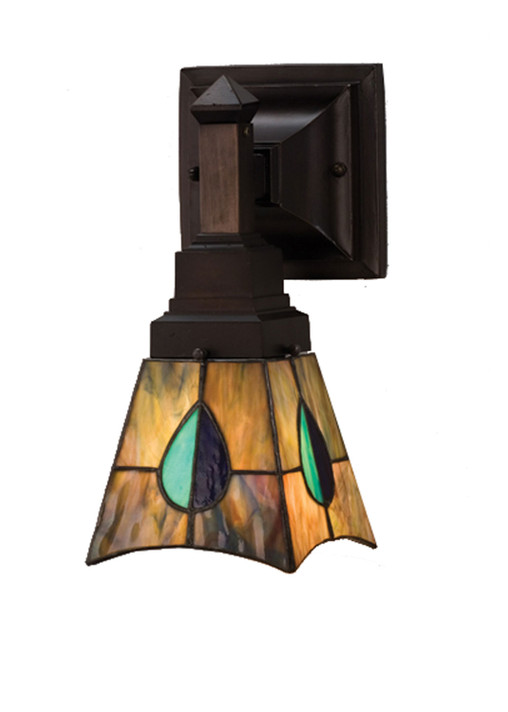 Sconces Single Glass by Meyda Tiffany ( 57 | 31229 Mackintosh Leaf ) 