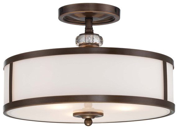 Semi-Flush Mts. Drum Shade by Minka-Lavery ( 7 | 4942-570 Thorndale ) 