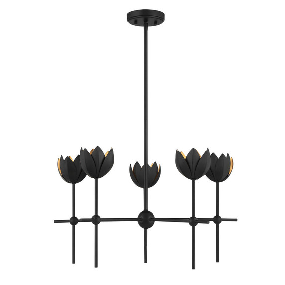 Mid. Chandeliers Metal Shade by Meridian ( 446 | M100131MBK ) 
