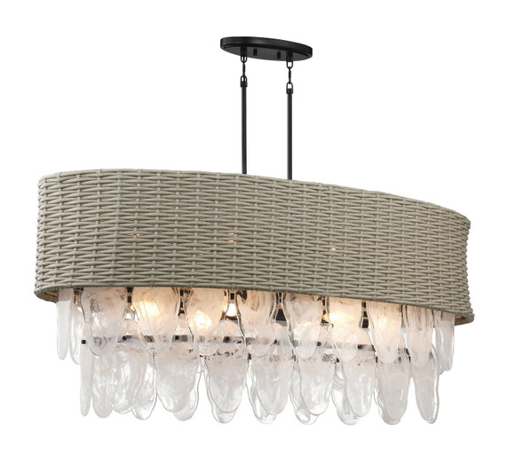 Linear/Island Drum Shade by Minka-Lavery ( 7 | 5298-66A Breakers Isle ) 