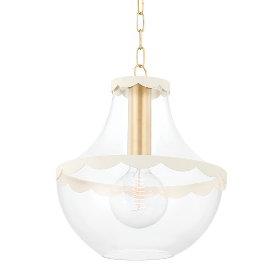 Pendants Glass Down by Mitzi ( 428 | H668701L-AGB/SCR Alaina ) 
