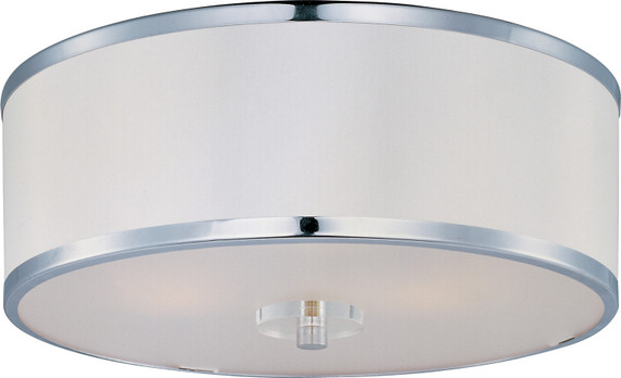 Flush Mounts Drum Shade by Maxim ( 16 | 39821BCWTPC Metro ) 