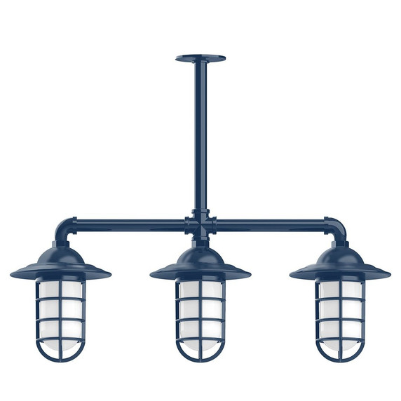 Linear/Island 3 Light Bar by Montclair Light Works ( 518 | MSK052-50-T30-G07 Vaportite ) 