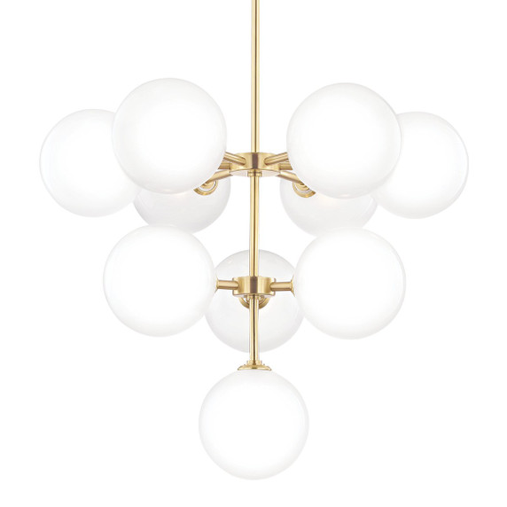 Mid. Chandeliers Glass Down by Mitzi ( 428 | H122810-AGB Ashleigh ) 