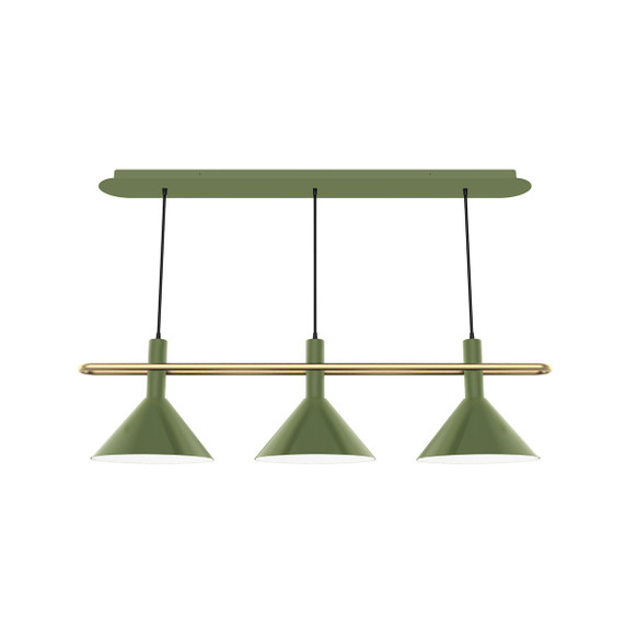 Linear/Island 3 Light Bar by Montclair Light Works ( 518 | CHR422-22-91 Raceway ) 