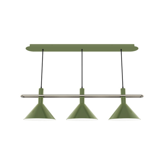 Linear/Island 3 Light Bar by Montclair Light Works ( 518 | CHR422-22-96 Raceway ) 