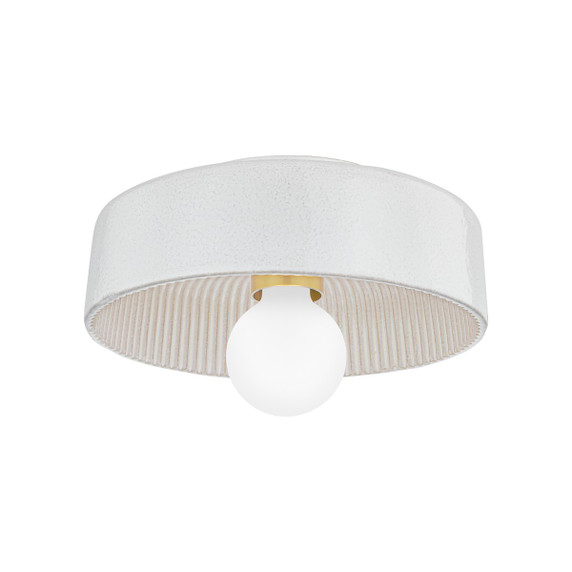 Flush Mounts Glass Down by Mitzi ( 428 | H778501-AGB/CRW Ray ) 