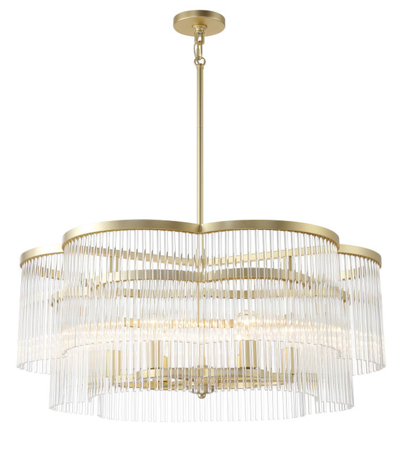 Mid. Chandeliers Glass Down by Minka-Lavery ( 7 | 5456-856 Azura ) 