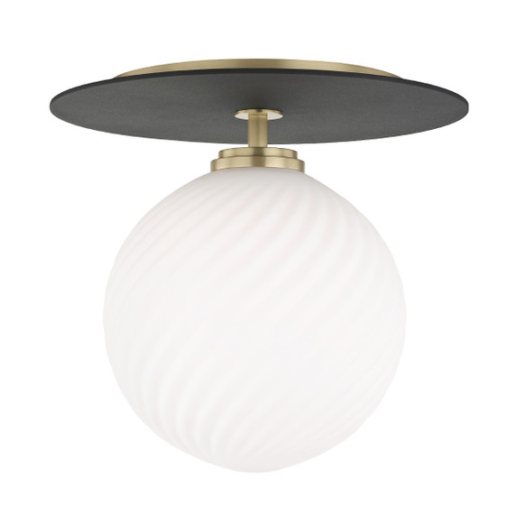 Semi-Flush Mts. Glass Down by Mitzi ( 428 | H200501L-AGB/BK Ellis ) 