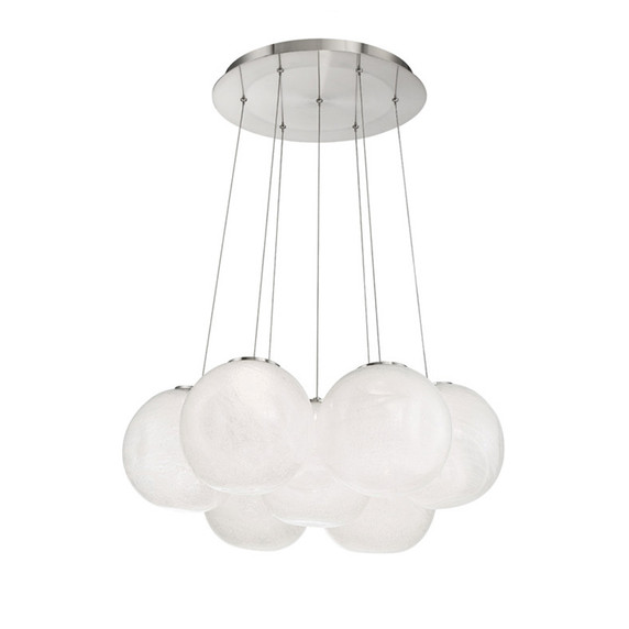 Mid. Chandeliers Glass Down by Modern Forms ( 281 | PD-28807-BN Cosmic ) 