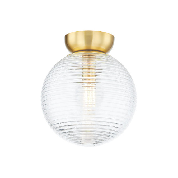 Flush Mounts Glass Down by Mitzi ( 428 | H815501-AGB Sara ) 