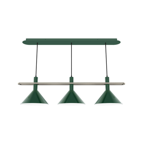Linear/Island 3 Light Bar by Montclair Light Works ( 518 | CHR422-42-96 Raceway ) 