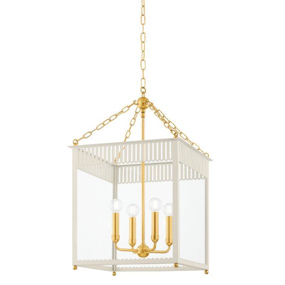 Foyer/Hall Lanterns Glass w/Frame by Mitzi ( 428 | H932704L-AGB/SCR Rosalie ) 
