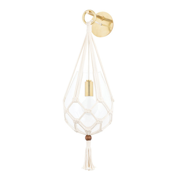 Sconces Single Glass by Mitzi ( 428 | H411101-AGB Tessa ) 