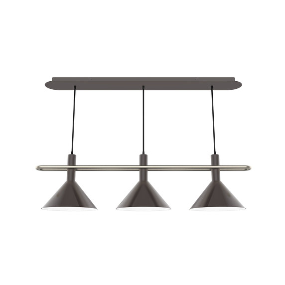 Linear/Island 3 Light Bar by Montclair Light Works ( 518 | CHR422-51-96 Raceway ) 