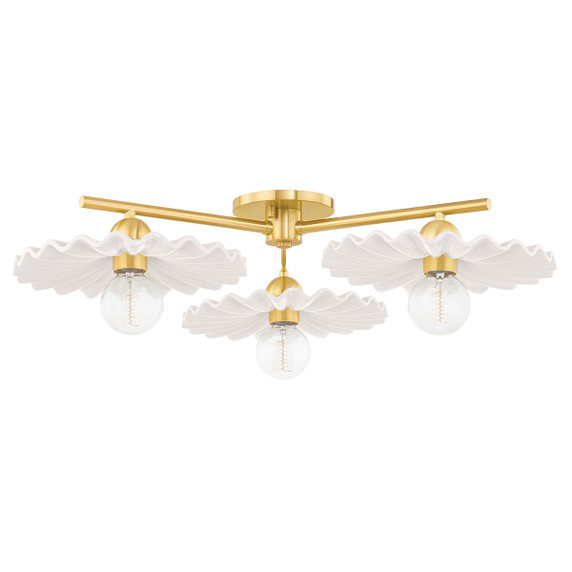 Semi-Flush Mts. Exposed Lamps by Mitzi ( 428 | H499603-AGB/CCR Tinsley ) 
