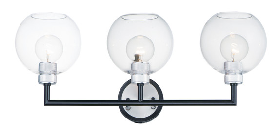 Bathroom Fixtures Three Lights by Maxim ( 16 | 21613CLBKAL Vessel ) 