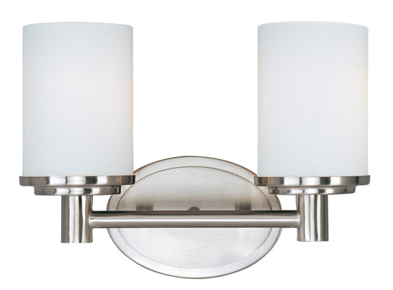 Bathroom Fixtures Two Lights by Maxim ( 16 | 9052SWSN Cylinder ) 