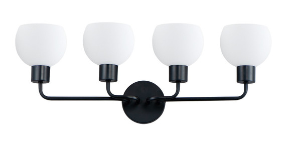 Bathroom Fixtures Four Lights by Maxim ( 16 | 11274SWBK Coraline ) 
