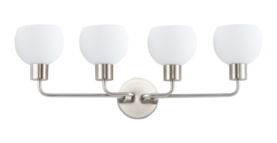 Bathroom Fixtures Four Lights by Maxim ( 16 | 11274SWSN Coraline ) 