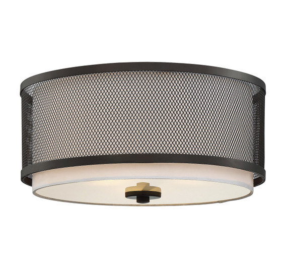 Flush Mounts Drum Shade by Meridian ( 446 | M60018ORB Mflus ) 