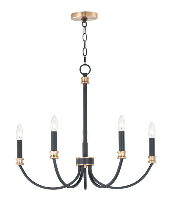 Mid. Chandeliers Candle by Maxim ( 16 | 11375BKAB Charlton ) 