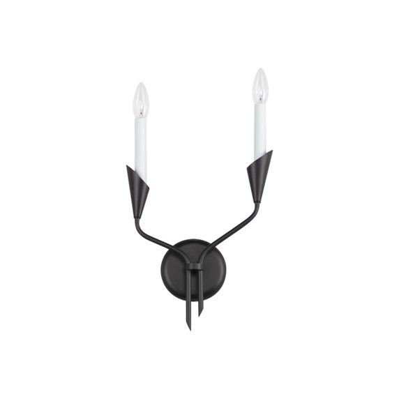 Sconces Double Candle by Maxim ( 16 | 24342BK Calyx ) 