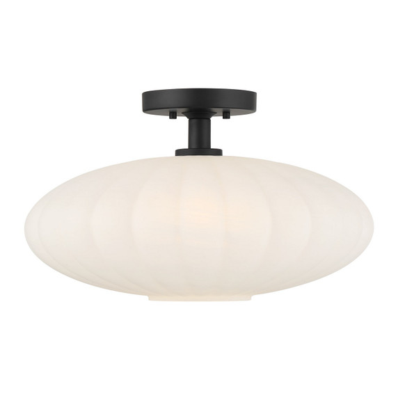 Semi-Flush Mts. Glass Down by Meridian ( 446 | M60075MBK ) 