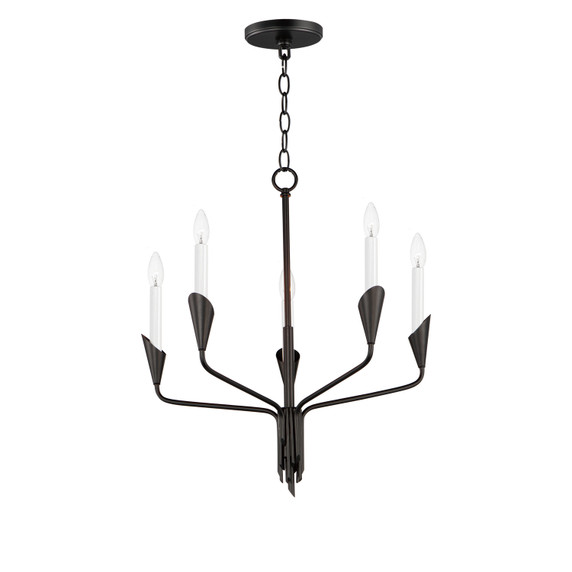 Mid. Chandeliers Candle by Maxim ( 16 | 24345BK Calyx ) 