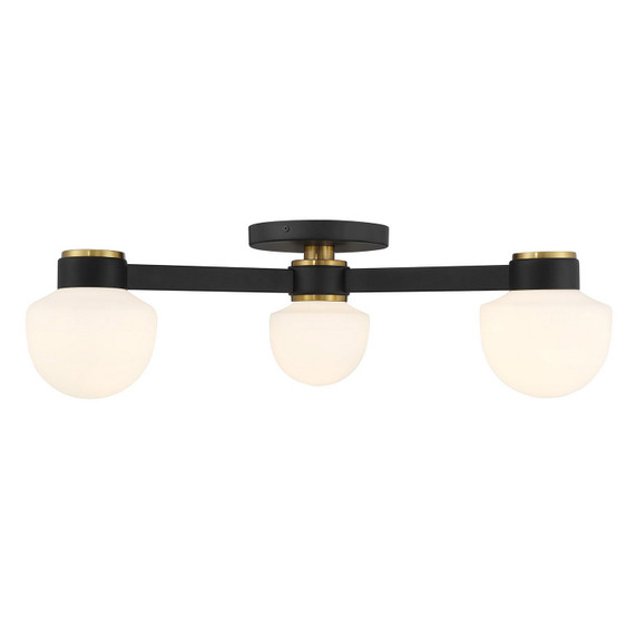 Semi-Flush Mts. Glass Down by Meridian ( 446 | M60079MBKNB ) 