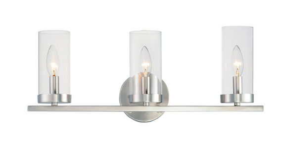 Bathroom Fixtures Three Lights by Maxim ( 16 | 25257CLSN Sentinel ) 