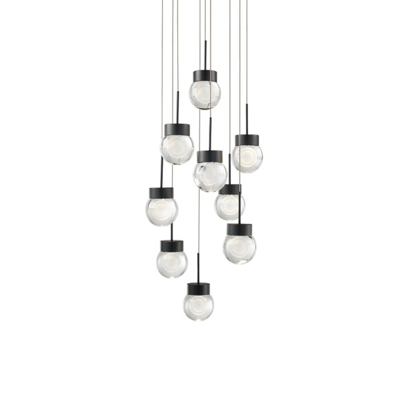 Mini Chandeliers Multi-Port/Cascade by Modern Forms ( 281 | PD-82009R-BK Double Bubble ) 