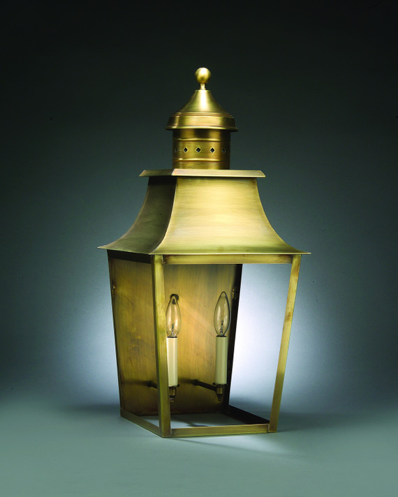 Exterior Wall Mt./Flush by Northeast Lantern ( 196 | 5551-AB-LT2-CLR Sharon ) 