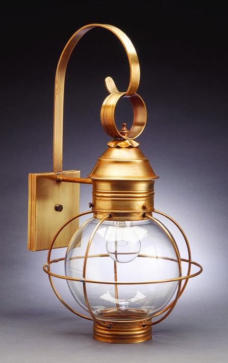 Exterior Wall Mount by Northeast Lantern ( 196 | 2831-AB-MED-CLR Round Onion ) 
