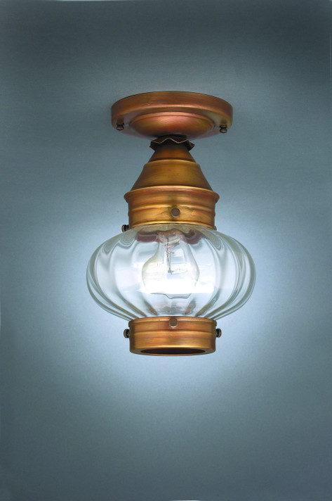 Flush Mounts Cage Style by Northeast Lantern ( 196 | 2024-AB-MED-OPT Cageless Onion ) 